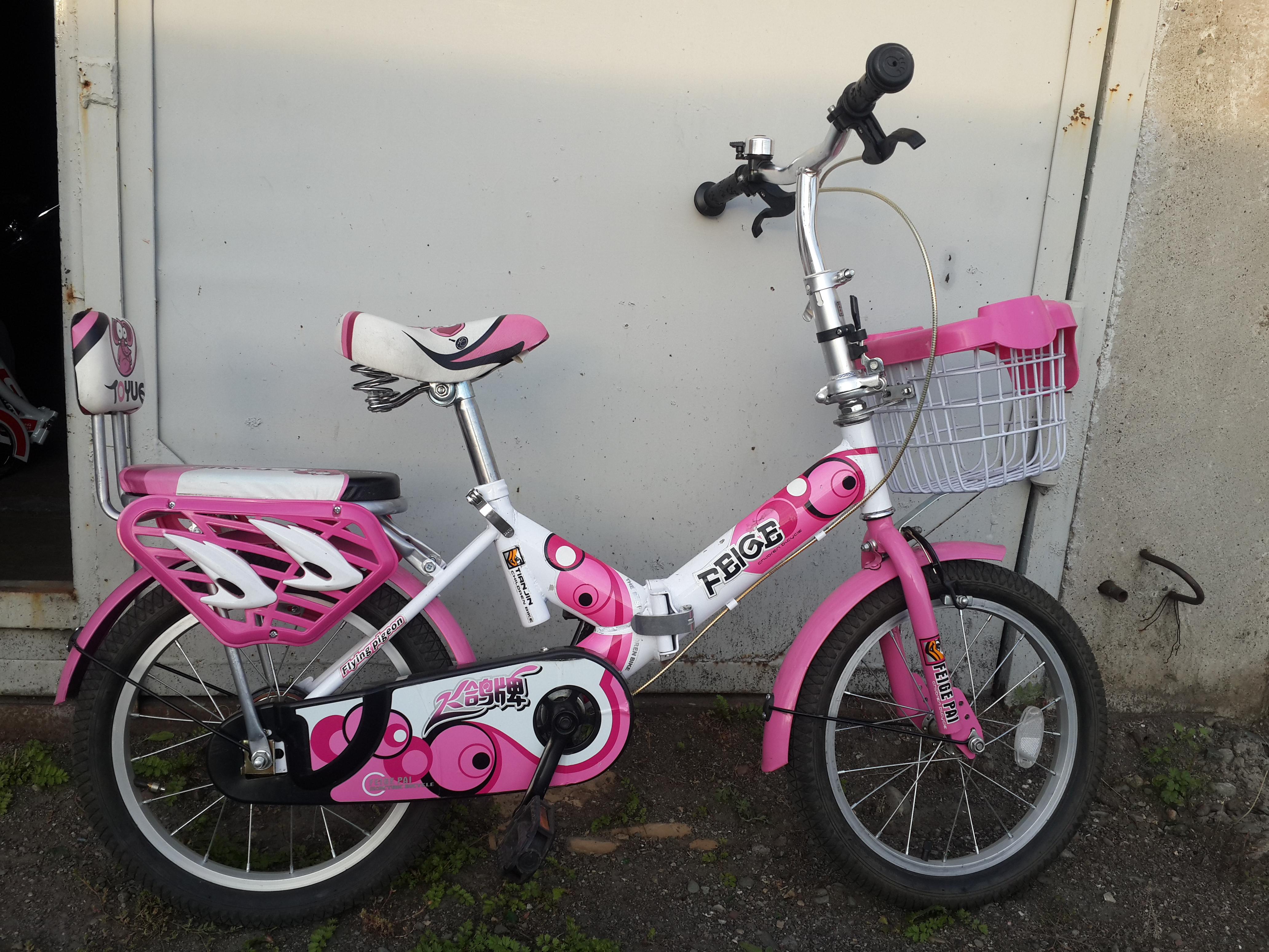 Велосипед детский розовый с корзинкой