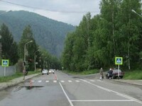 На трассе в Хакасии вблизи перехода сбит пешеход