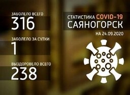За минувшие сутки у одного саяногорца выявили коронавирус