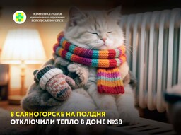 В Саяногорске на полдня отключили тепло в доме №38