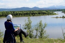 В Саяногорске детям предложили нарисовать Енисей