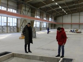 Мэр Абакана рассказал о ходе строительства легкоатлетического манежа