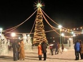 Саяногорск открывает новогоднюю елку