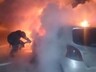 В Саяногорске загорелся автомобиль во дворе