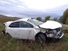В Боградском районе автомобиль угодил в кювет и опрокинулся