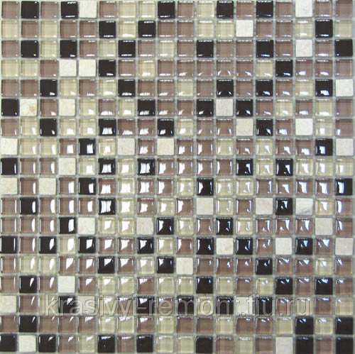 Мозаика - Бонапарт  -Стеклянная мозаика с камнем Glass Stone-12 300*300*8                           Цена - 470руб/шт