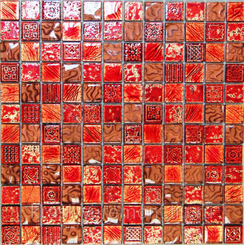 Мозаика - Бонапарт  -Стеклянная мозаика с камнем Antik-1 300*300*8                                         Цена - 665руб/шт