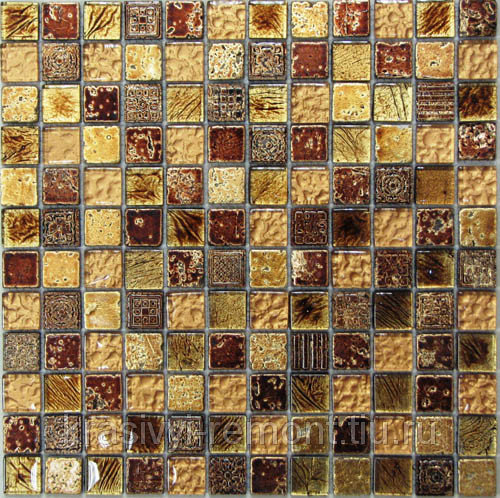 Мозаика - Бонапарт  - Стеклянная мозаика с камнем Antik-2 300*300*8                                          Цена - 665руб/шт