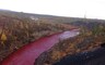 Река в Норильске окрасилась в красный цвет предположительно из-за «Норникеля»