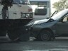 В Саяногорске автокран не почувствовал как подмял под себя Ниссан