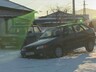 Провал дороги по улице Оросительной. В образовавшуюся яму угодил автомобиль