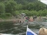 Моржи выходят на последний этап эстафеты в честь Дня Енисея