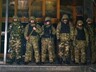 К зданию «Укрнафты» подъехал броневик