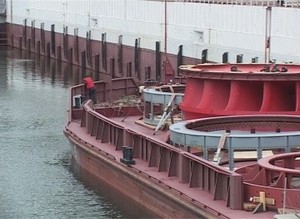 Колеса для СШГЭС уже движутся по Енисею