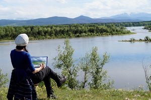 В Саяногорске детям предложили нарисовать Енисей