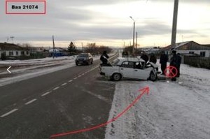 Хакасии на пути ВАЗа оказался столб
