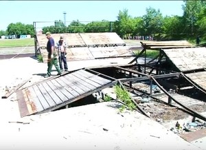 В Саяногорске разбирают городок экстремальных видов спорта