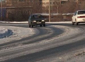 На саяногорских дорогах гололедица